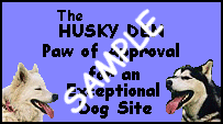 Husky Den Paw of Approval